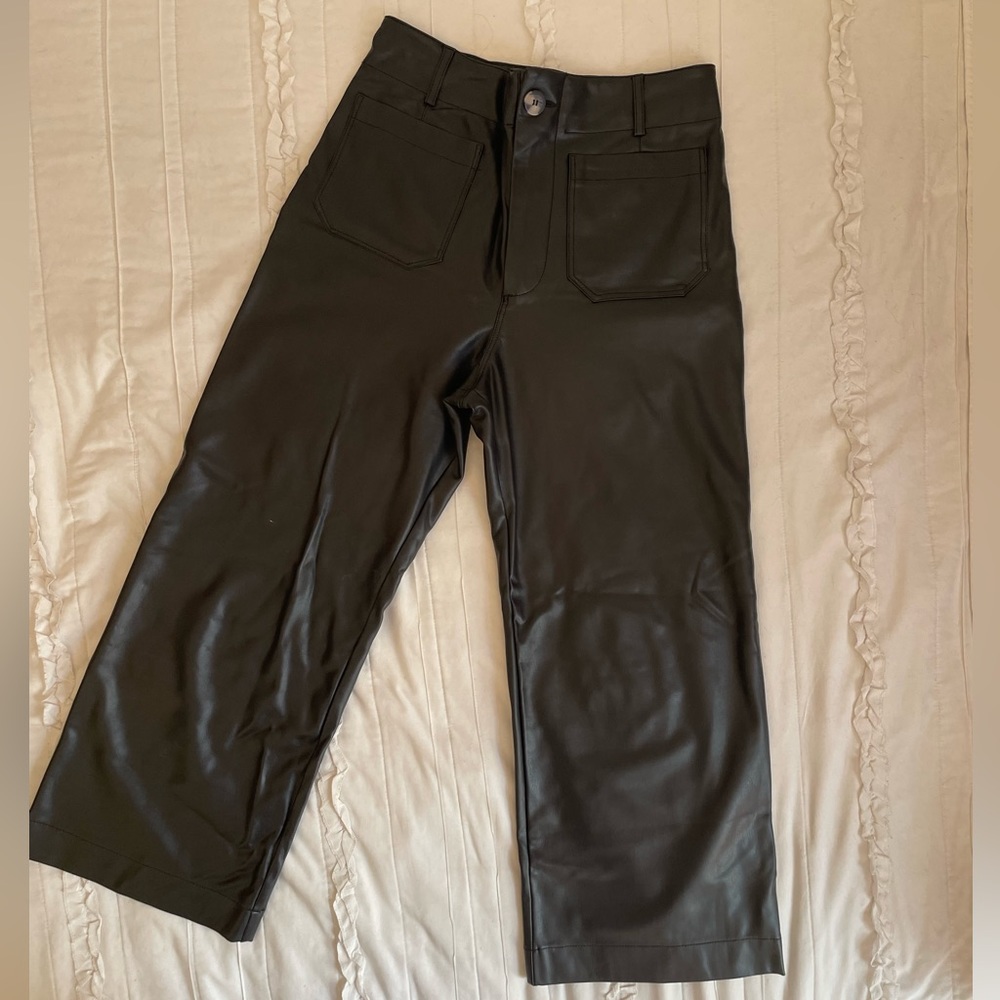 Anthropologie Faux Leather Colette Pants